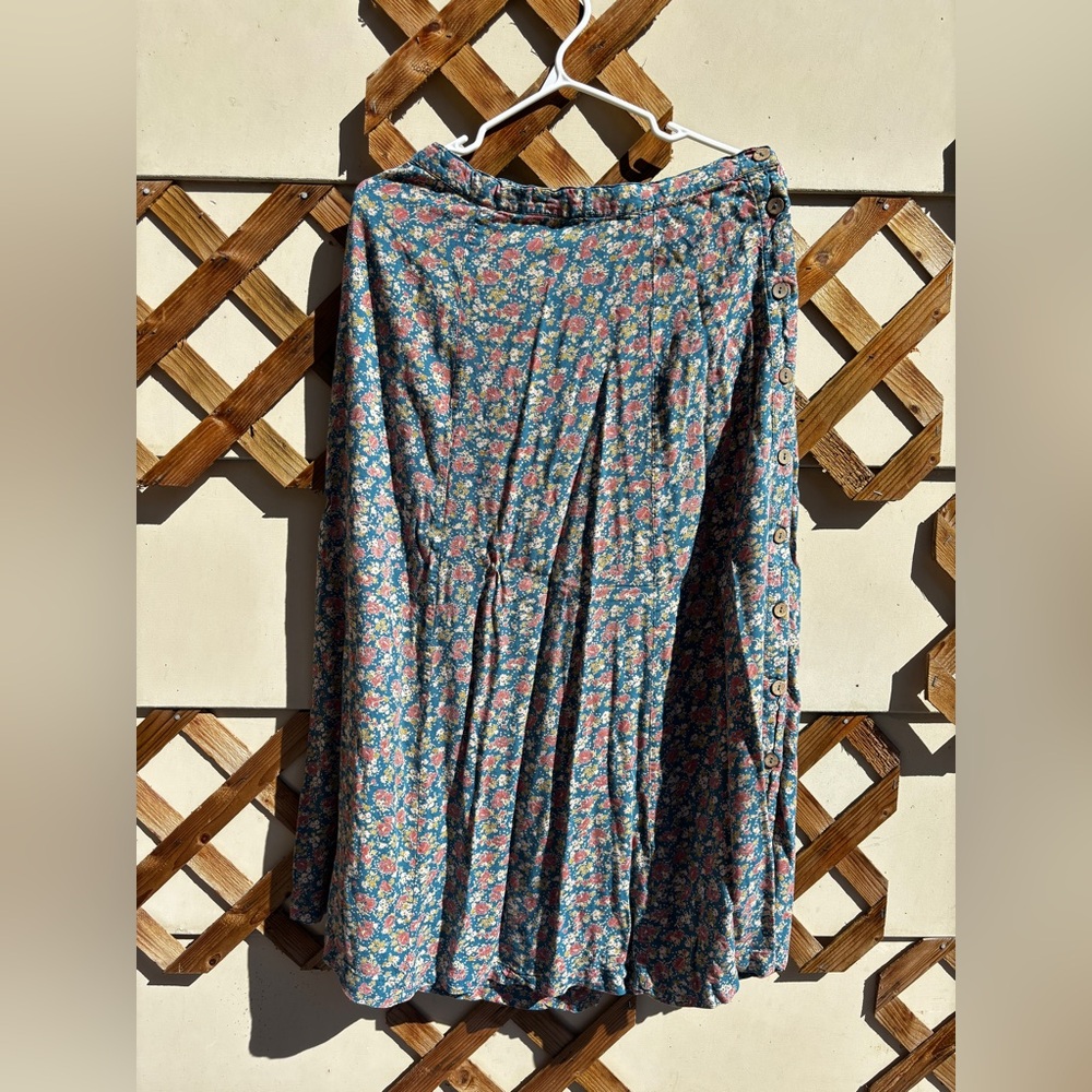 April Cornell Floral Button-Down Skirt